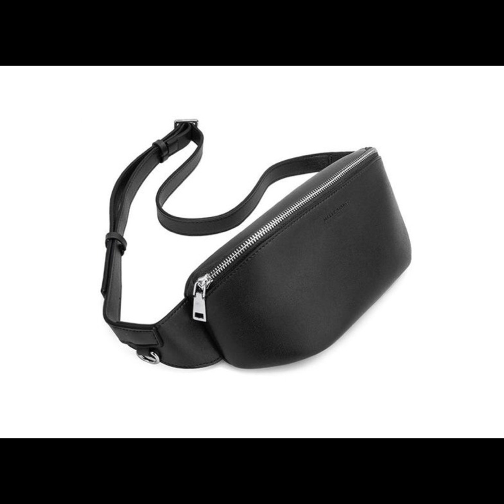 Melie Bianco Jenna Black Belt Bag NWT